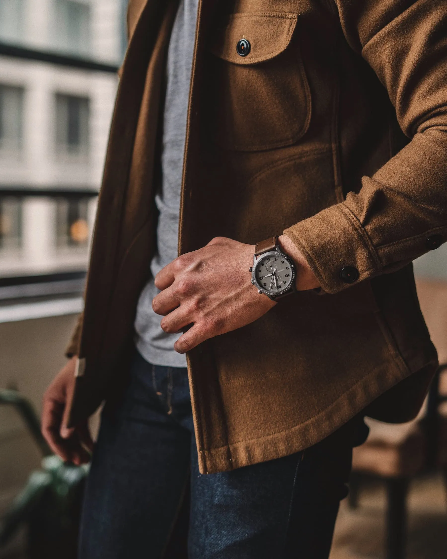 The Altitude Men's Watches - Gunmetal/Walnut - Image 4