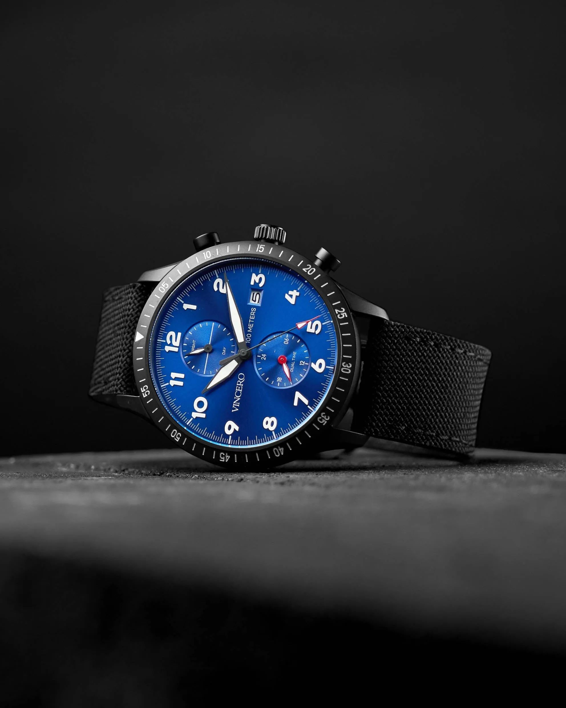 The Altitude Men's Watches - Matte Black/Cobalt - Image 3