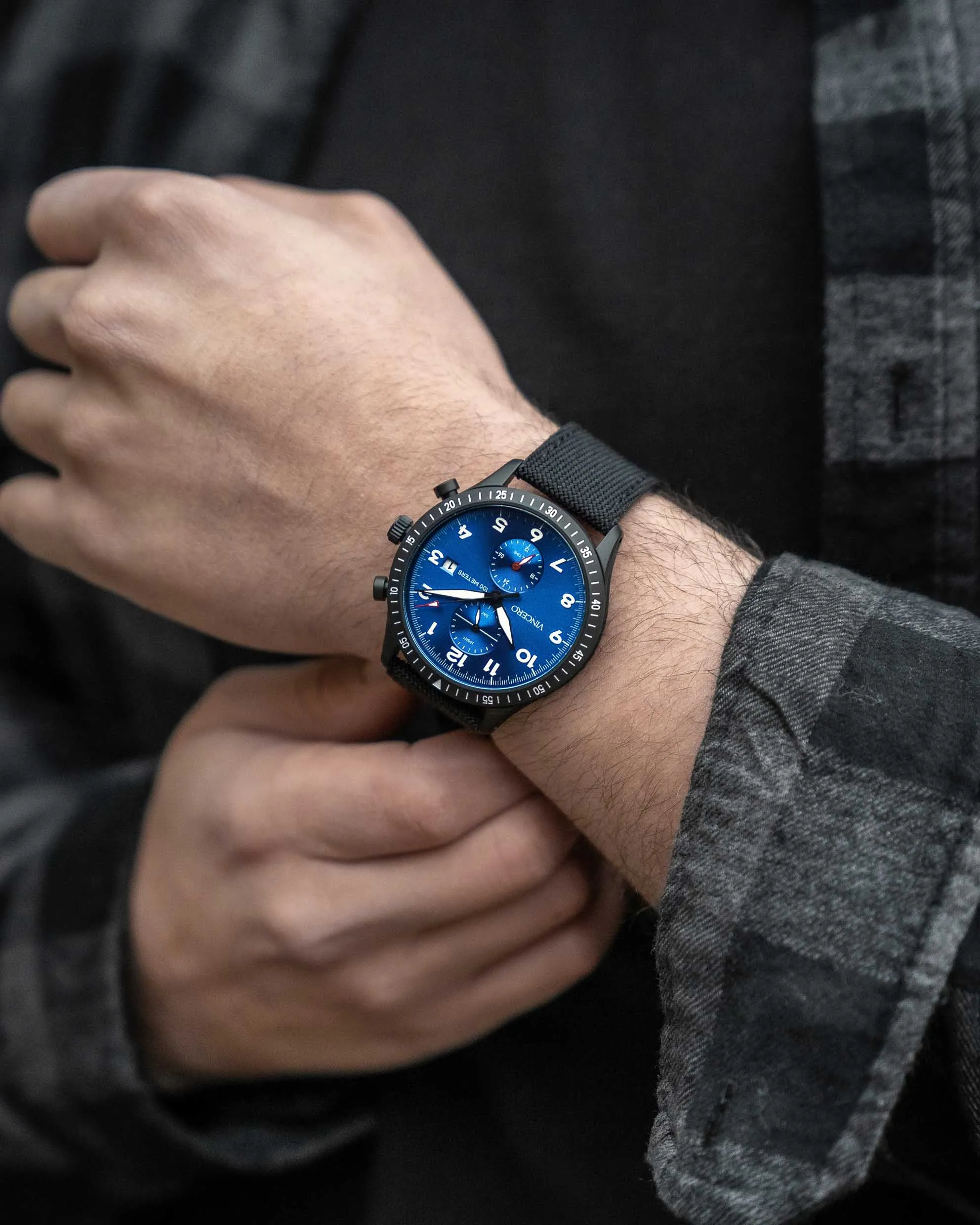 The Altitude Men's Watches - Matte Black/Cobalt - Image 6
