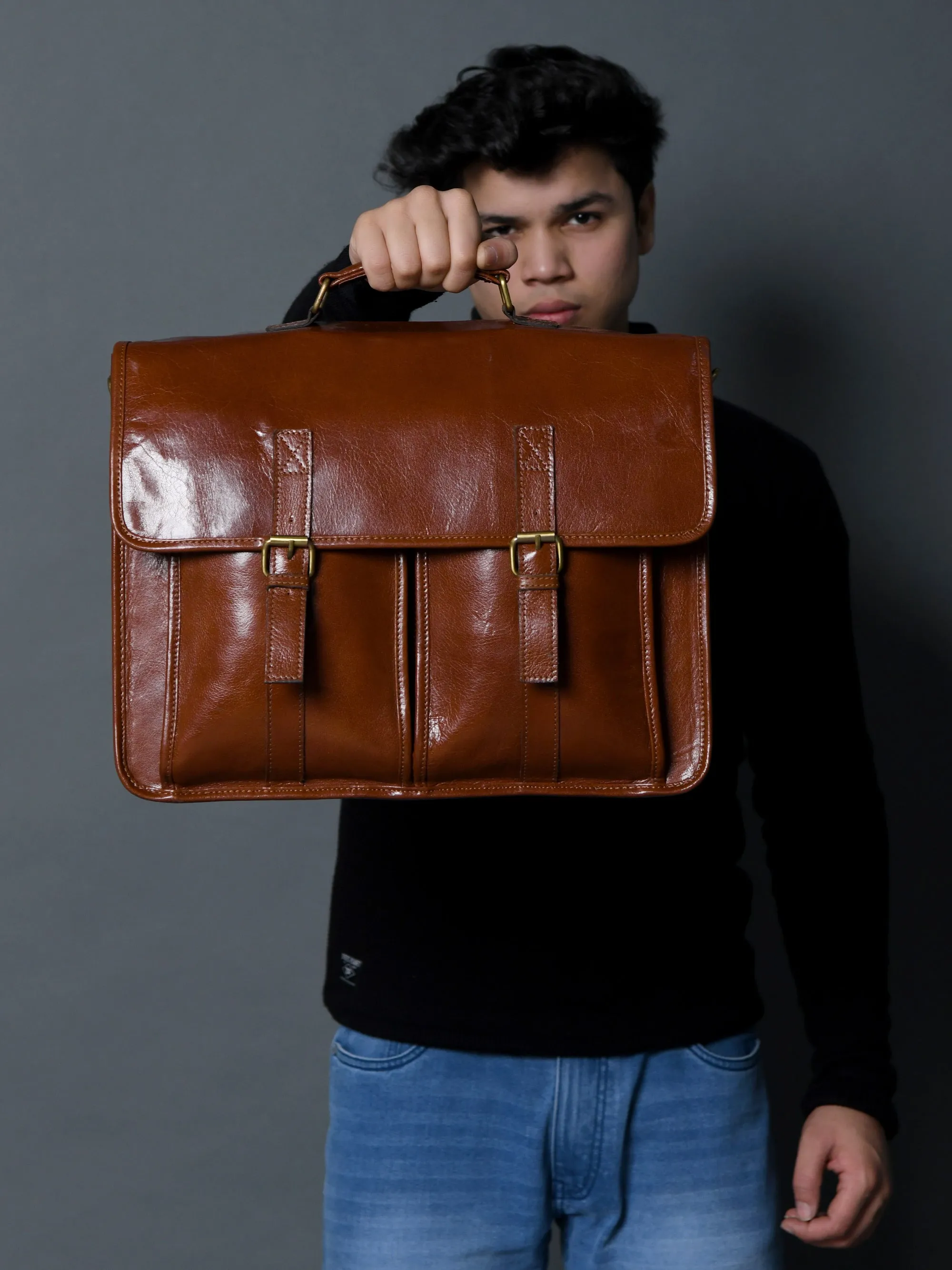 The Architect Brown Executive Briefcase - Image 9