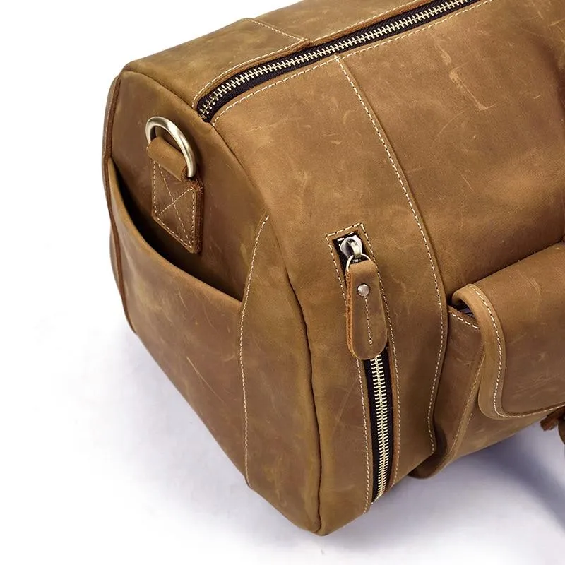 The Bard Weekender | Handmade Leather Duffel Bag - Image 11