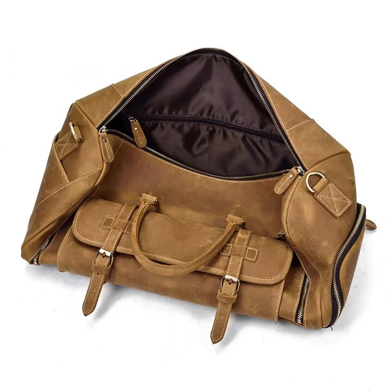 The Bard Weekender | Handmade Leather Duffel Bag - Image 15