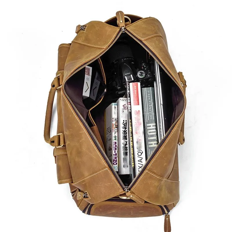 The Bard Weekender | Handmade Leather Duffel Bag - Image 17