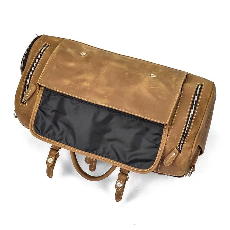 The Bard Weekender | Handmade Leather Duffel Bag - Image 18