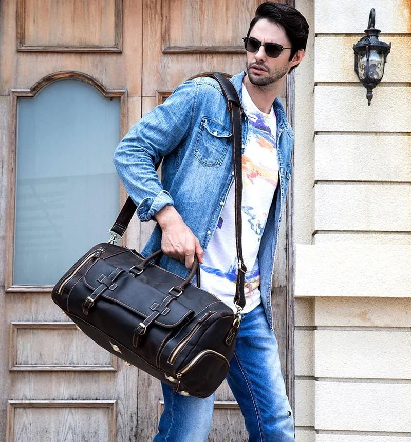 The Bard Weekender | Handmade Leather Duffel Bag - Image 19