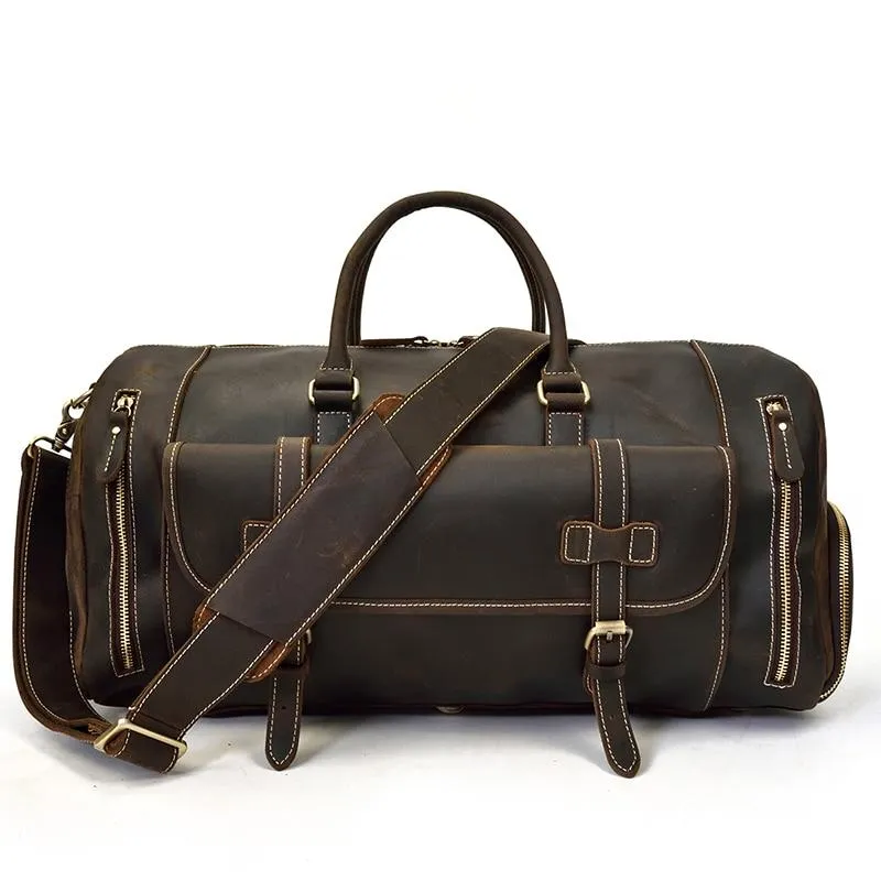The Bard Weekender | Handmade Leather Duffel Bag - Image 2
