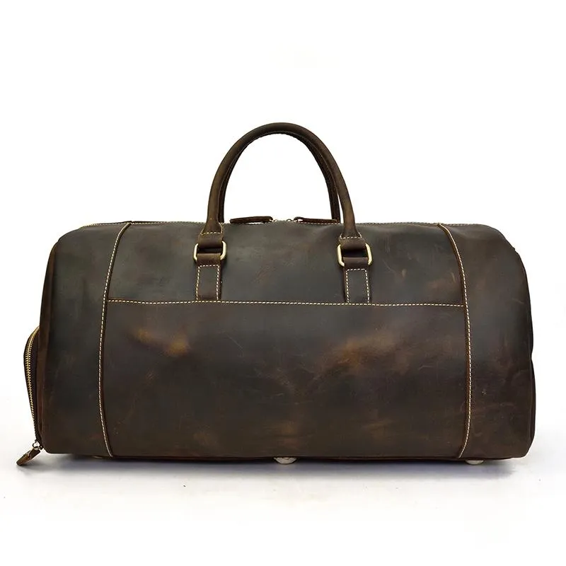 The Bard Weekender | Handmade Leather Duffel Bag - Image 4