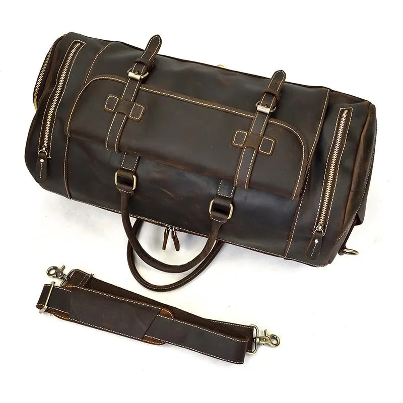 The Bard Weekender | Handmade Leather Duffel Bag - Image 5