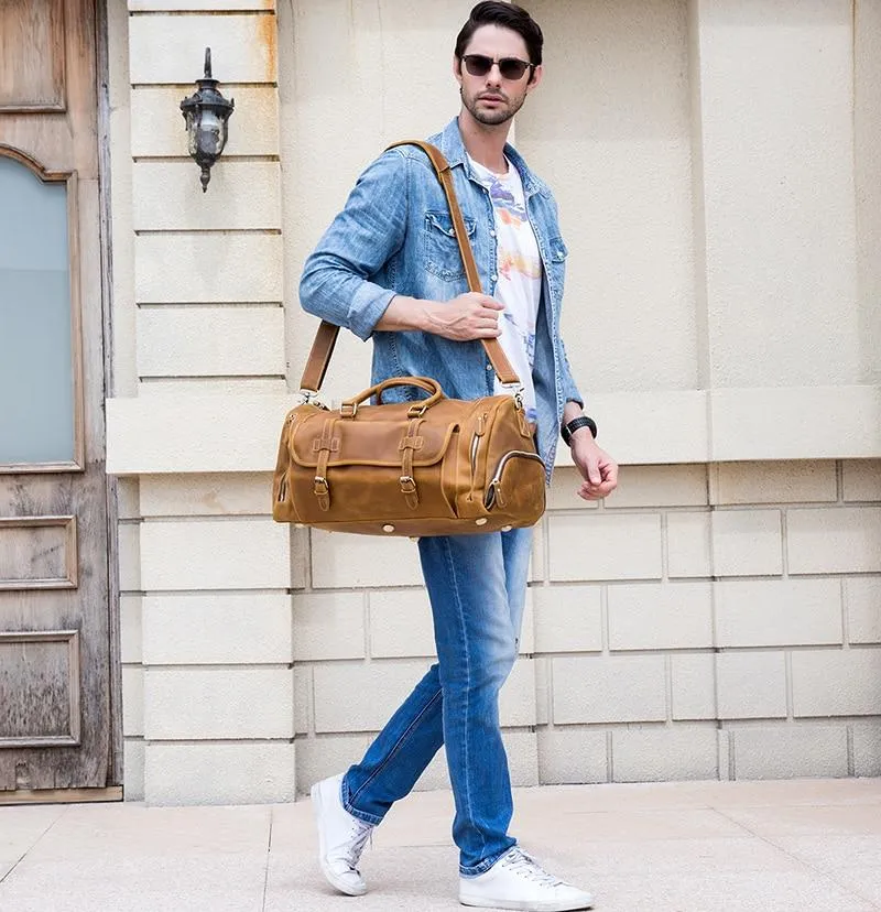 The Bard Weekender | Handmade Leather Duffel Bag - Image 7