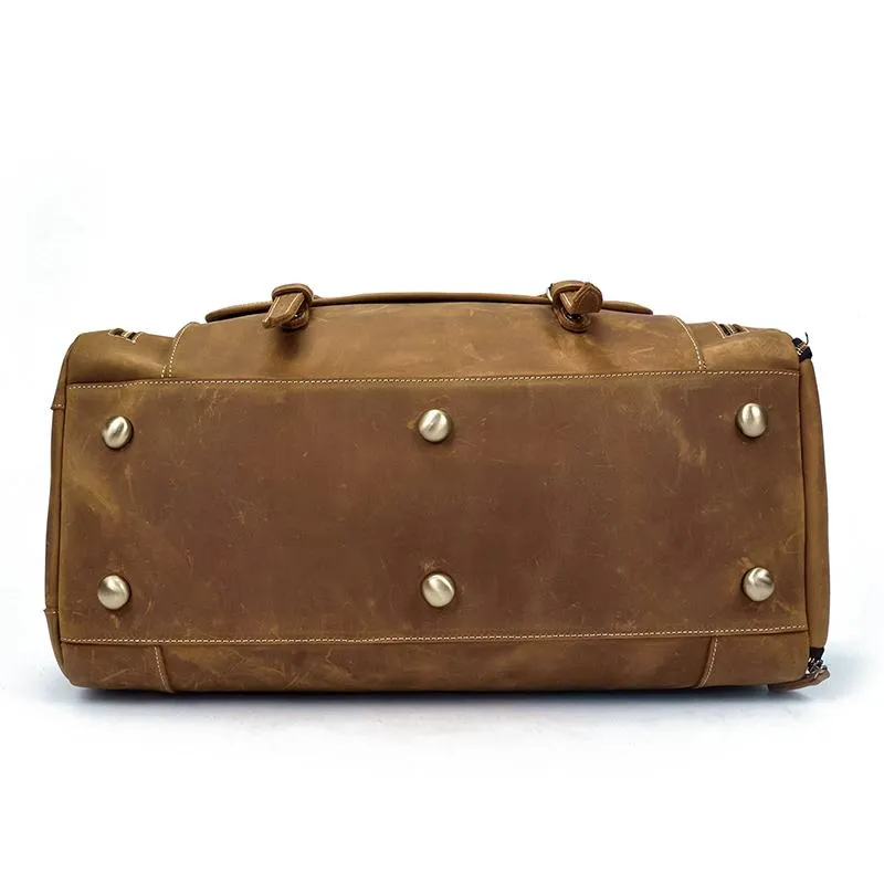 The Bard Weekender | Handmade Leather Duffel Bag - Image 8