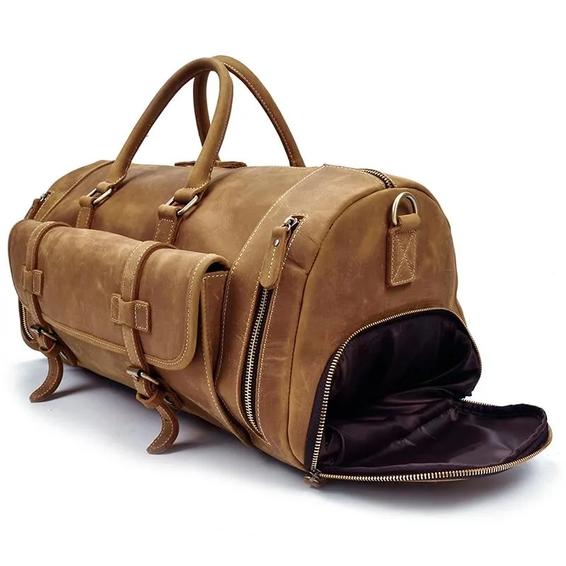 The Bard Weekender | Handmade Leather Duffel Bag - Image 9