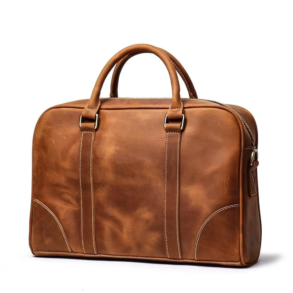 The Bjorn Leather Laptop Bag | Vintage Leather Briefcase - Image 3