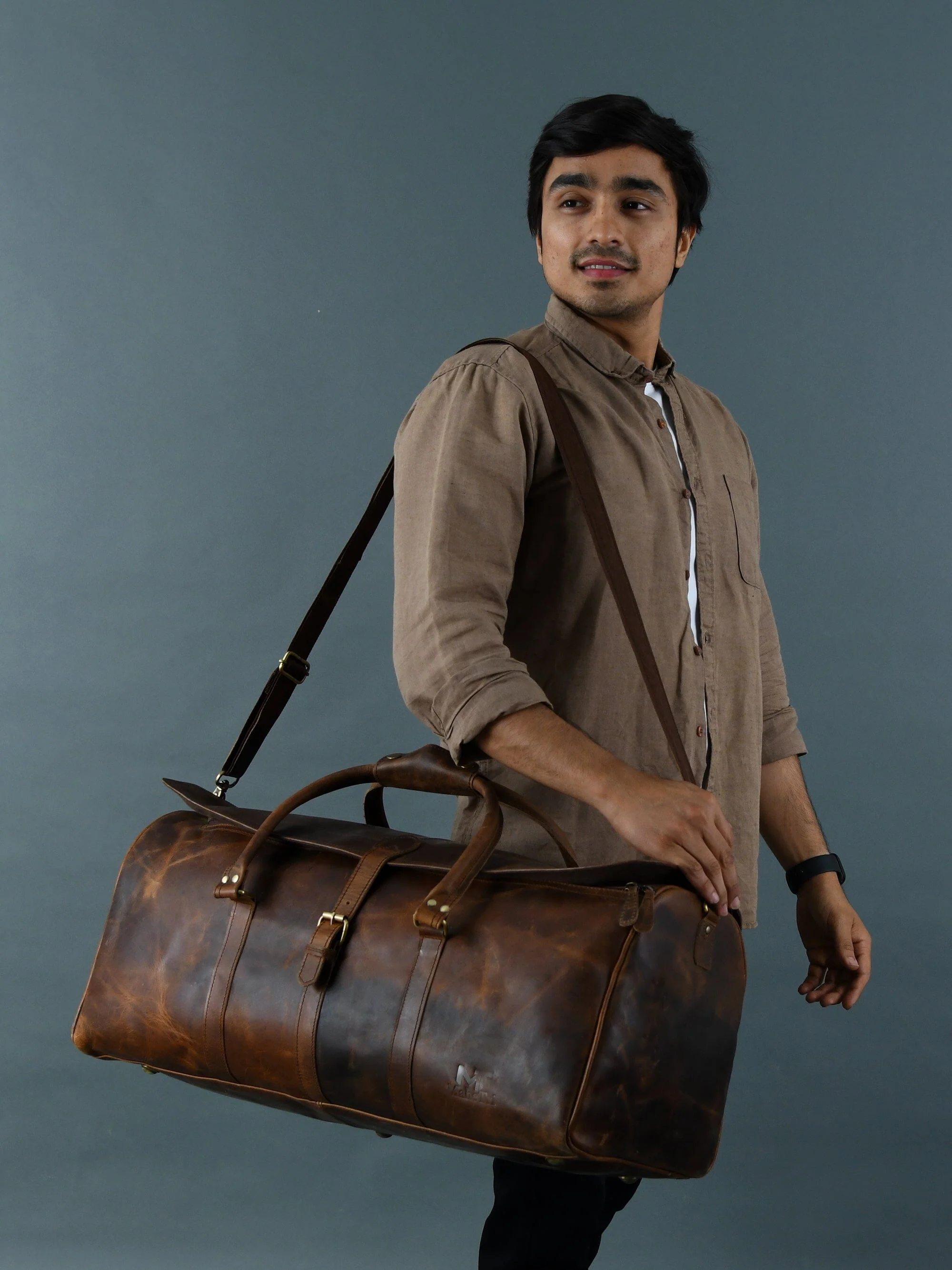 The Bolton Flap Duffel- Brown - Image 2