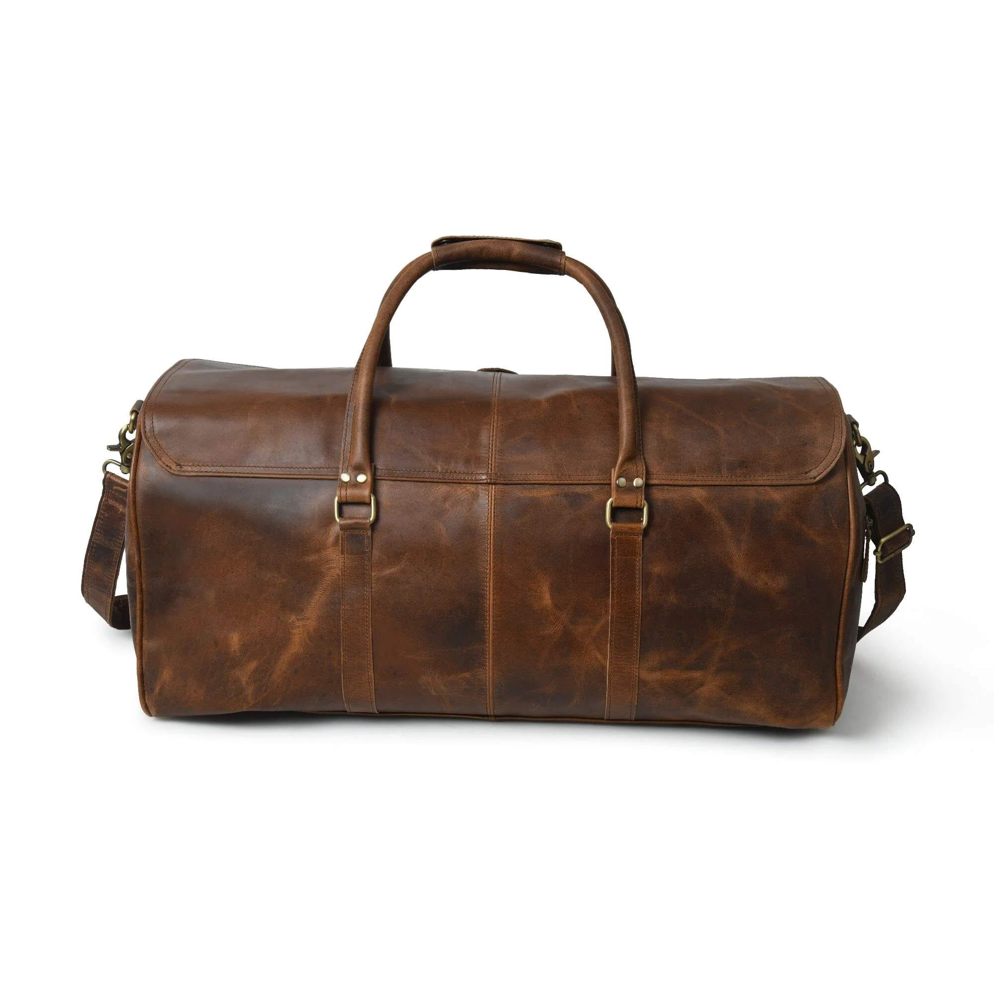 The Bolton Flap Duffel- Brown - Image 5