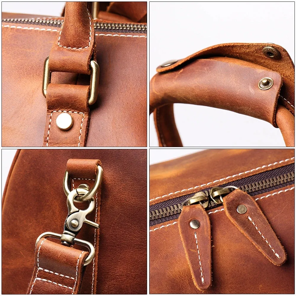 The Brandt Weekender | Small Leather Duffle Bag - Image 11