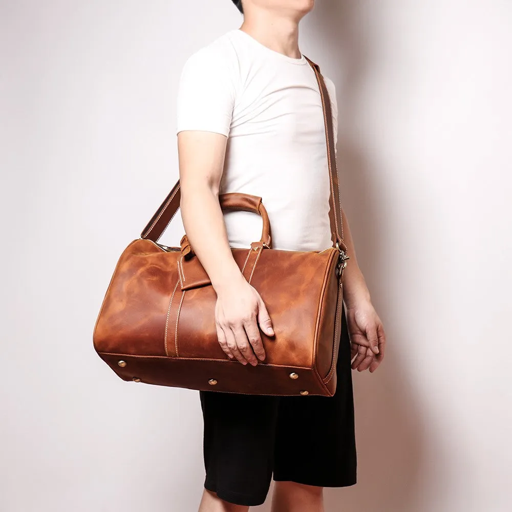 The Brandt Weekender | Small Leather Duffle Bag - Image 12