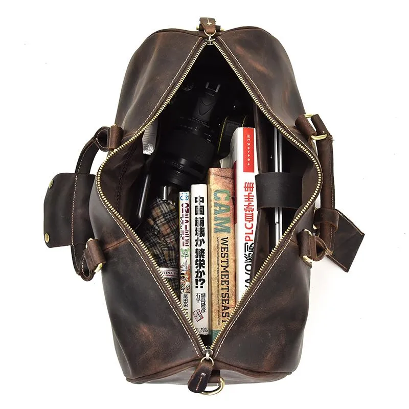 The Brandt Weekender | Small Leather Duffle Bag - Image 3