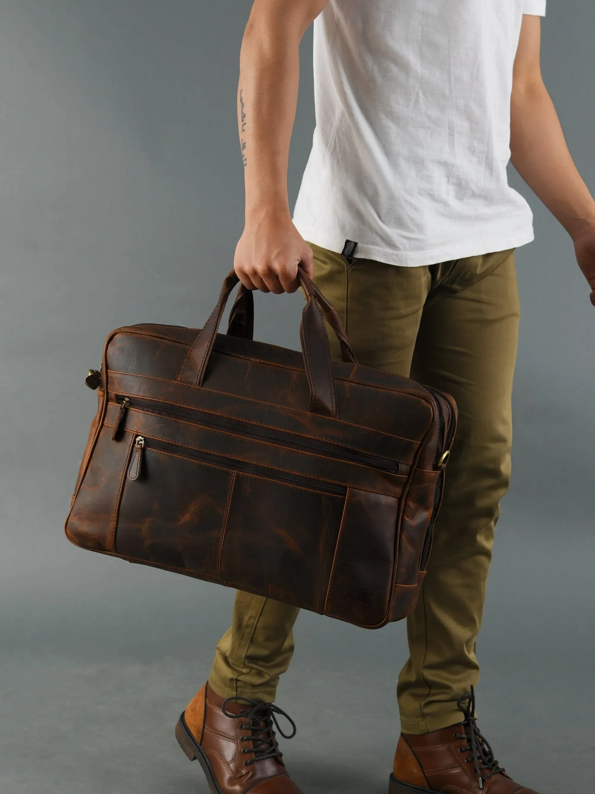 The Brooklyn - Leather Briefcase - Image 3