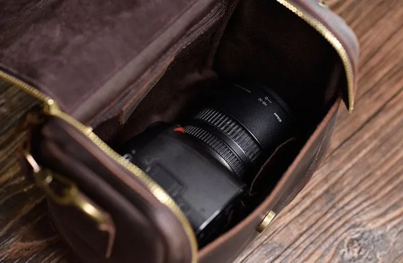 The Calista | Small Leather Camera Bag - Leather Camera Lens Case - Image 10