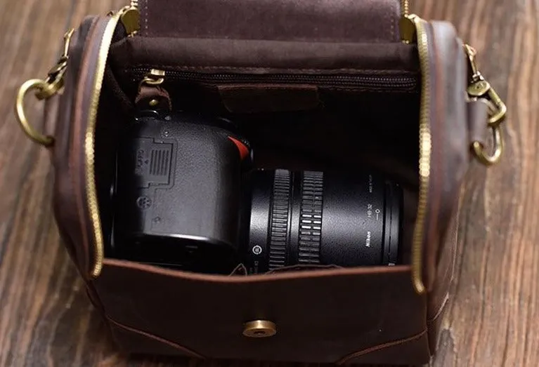 The Calista | Small Leather Camera Bag - Leather Camera Lens Case - Image 11
