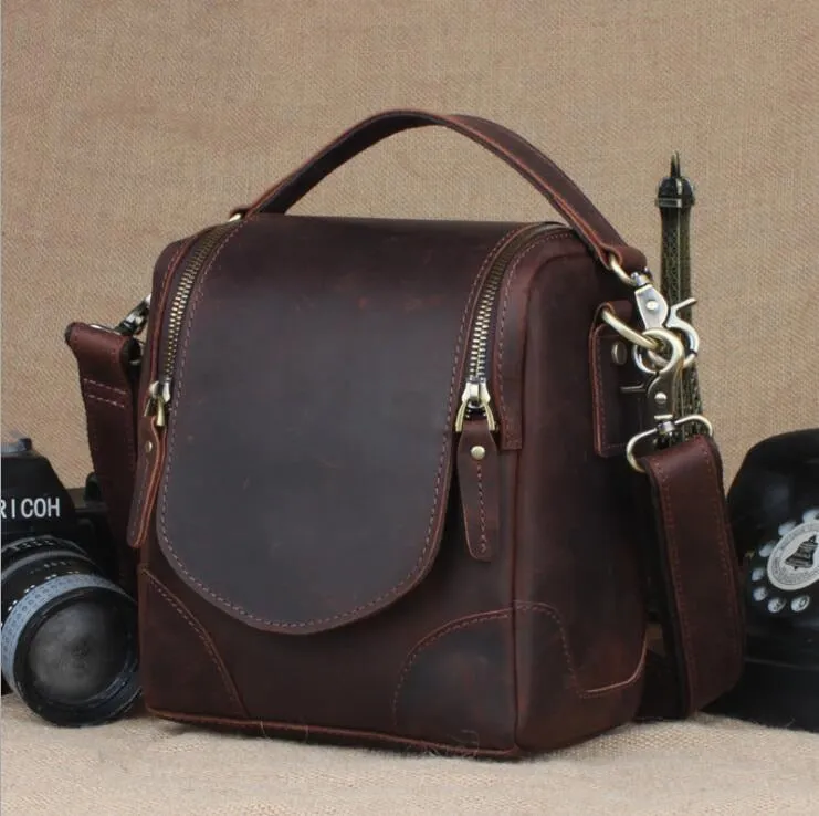 The Calista | Small Leather Camera Bag - Leather Camera Lens Case - Image 12