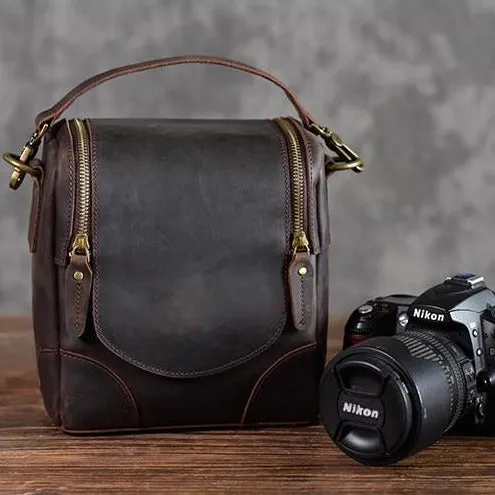 The Calista | Small Leather Camera Bag - Leather Camera Lens Case - Image 3