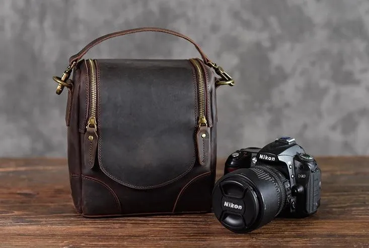 The Calista | Small Leather Camera Bag - Leather Camera Lens Case - Image 4