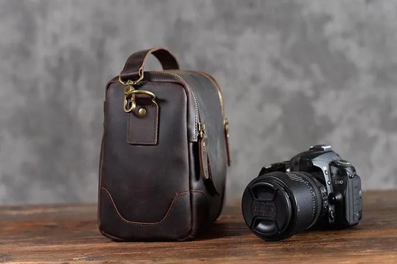 The Calista | Small Leather Camera Bag - Leather Camera Lens Case - Image 5