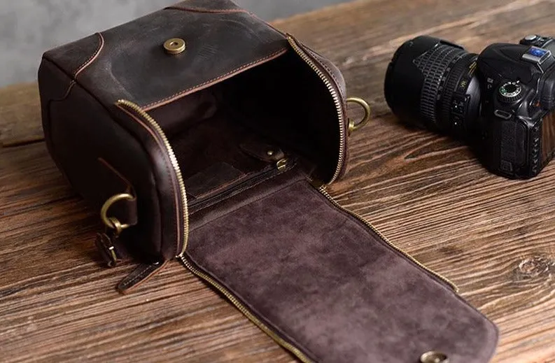 The Calista | Small Leather Camera Bag - Leather Camera Lens Case - Image 7