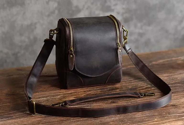 The Calista | Small Leather Camera Bag - Leather Camera Lens Case - Image 8