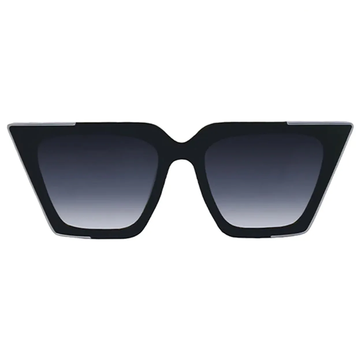 The CEO - Black Faded Black Lens Cateye Sunglasses - Image 6