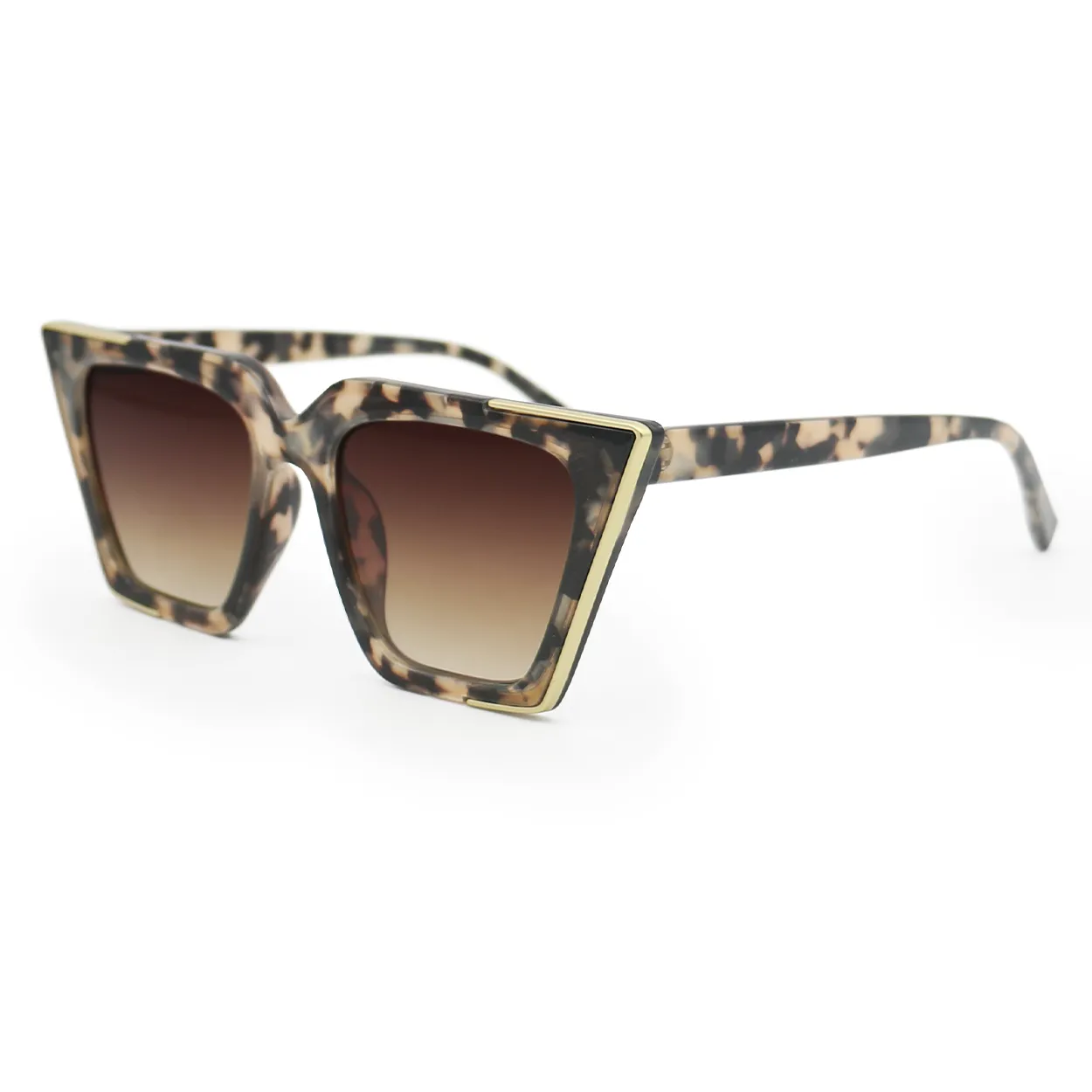 The CEO - Sustainable Tortoise Frame Brown Lens Cateye Sunglasses - Image 3