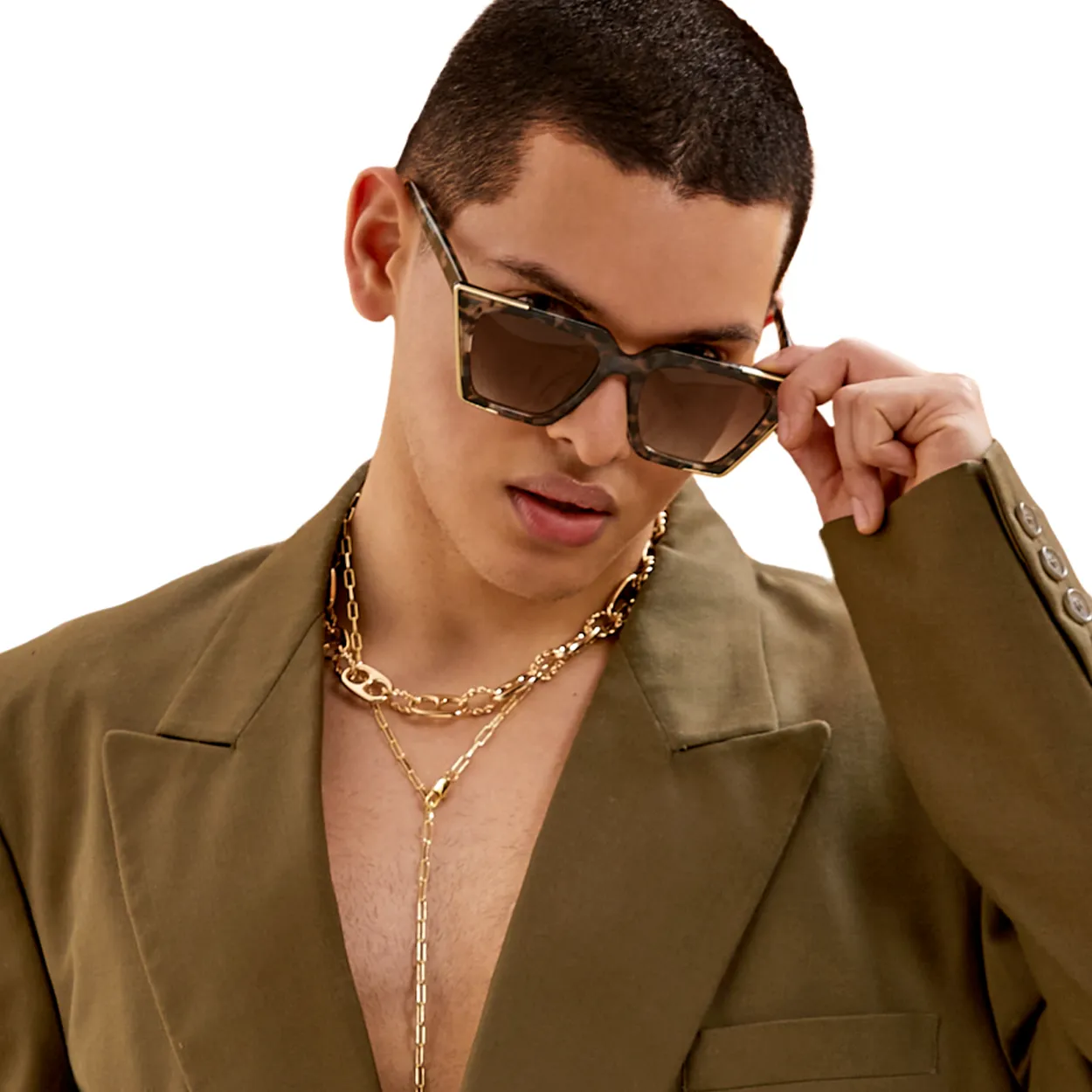 The CEO - Sustainable Tortoise Frame Brown Lens Cateye Sunglasses - Image 4