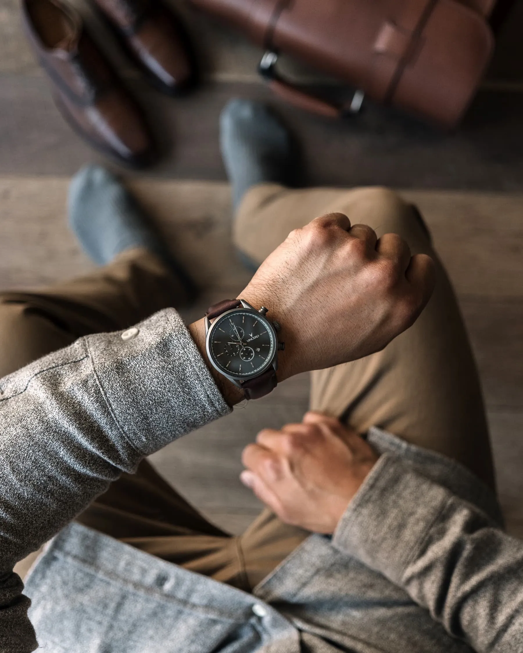 The Chrono S2 Men's Watches - Gunmetal/Walnut - Image 3