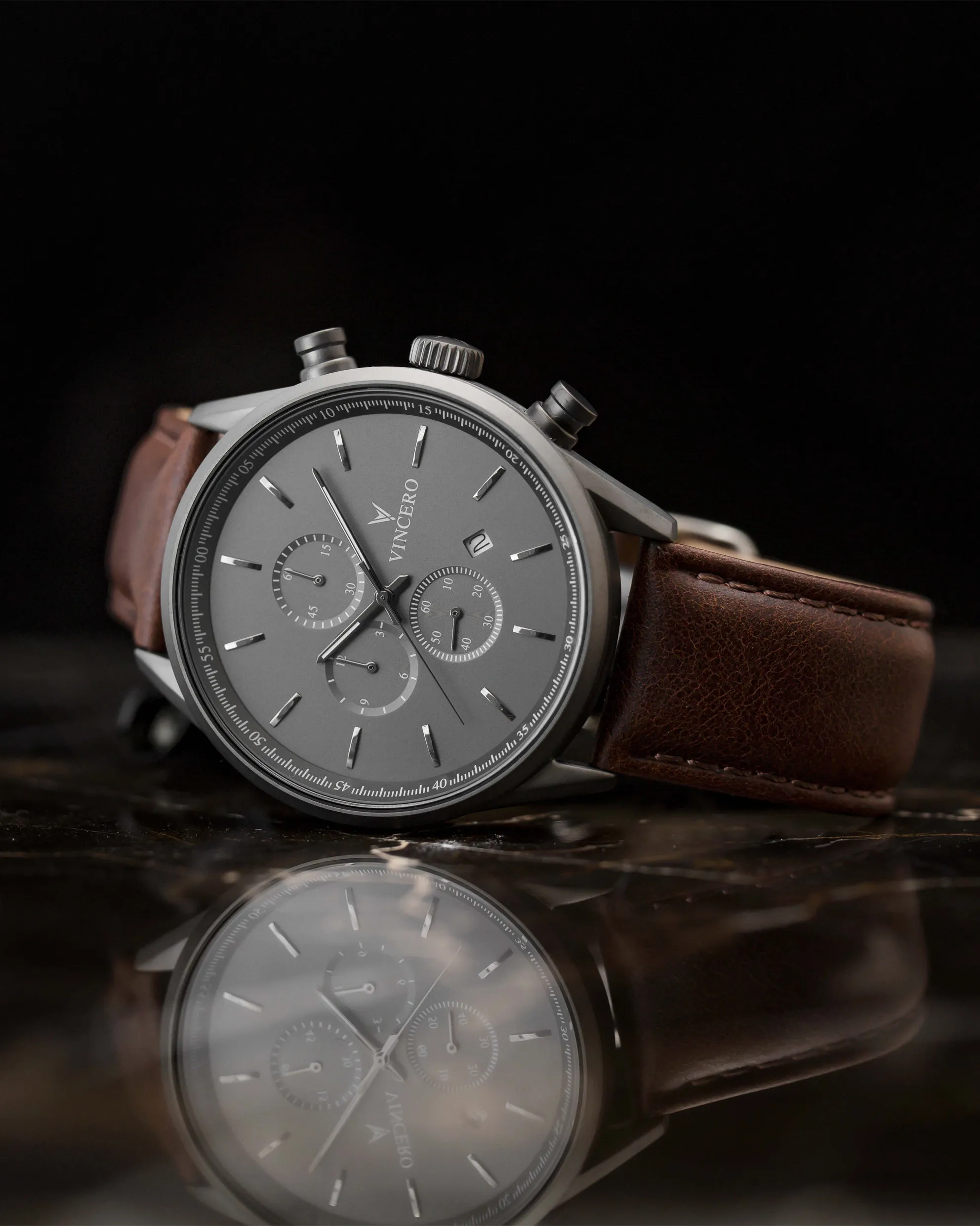 The Chrono S2 Men's Watches - Gunmetal/Walnut - Image 4