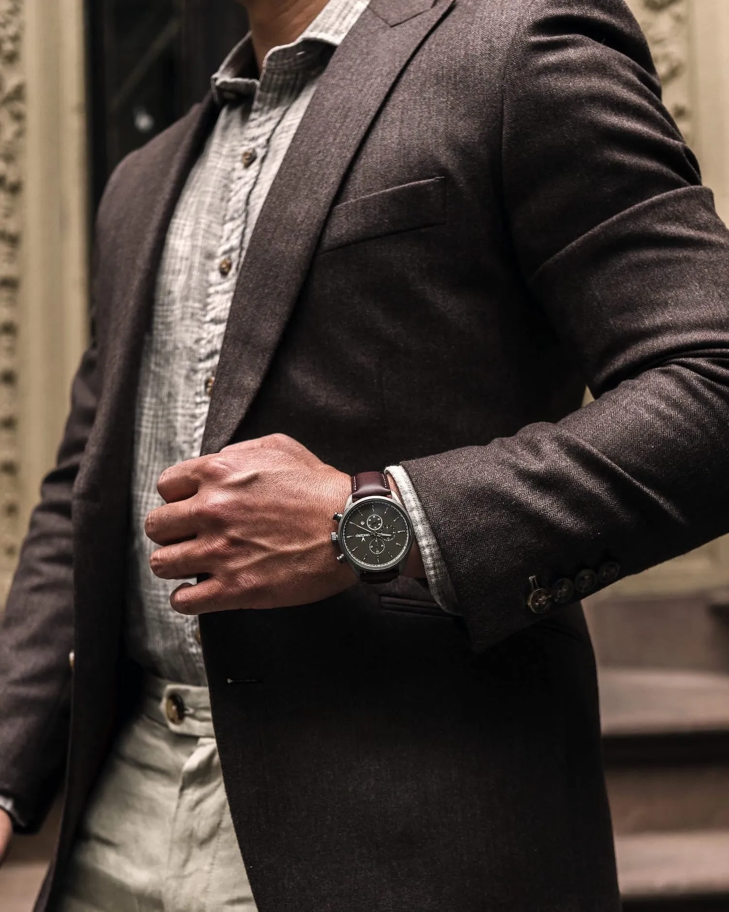 The Chrono S2 Men's Watches - Gunmetal/Walnut - Image 5