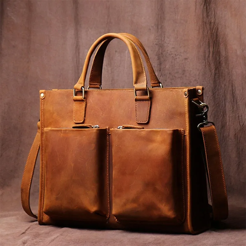 The Dagmar Leather Briefcase | Vintage Leather Messenger Bag - Image 7
