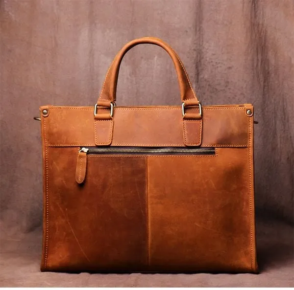 The Dagmar Leather Briefcase | Vintage Leather Messenger Bag - Image 8