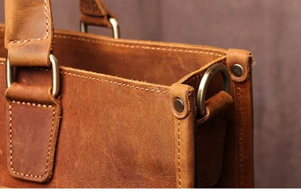 The Dagmar Leather Briefcase | Vintage Leather Messenger Bag - Image 9