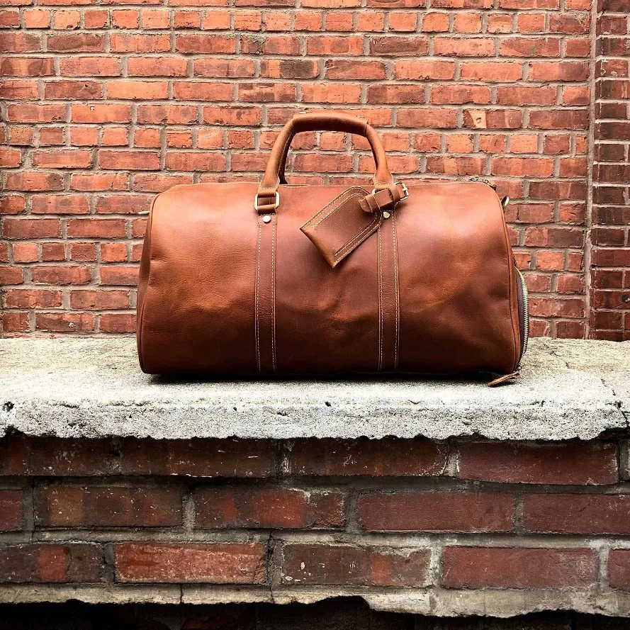 The Dagny Weekender | Large Leather Duffle Bag - Image 10