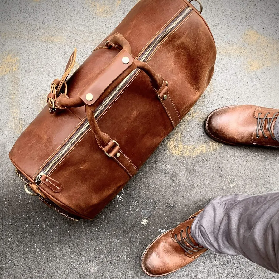 The Dagny Weekender | Large Leather Duffle Bag - Image 8