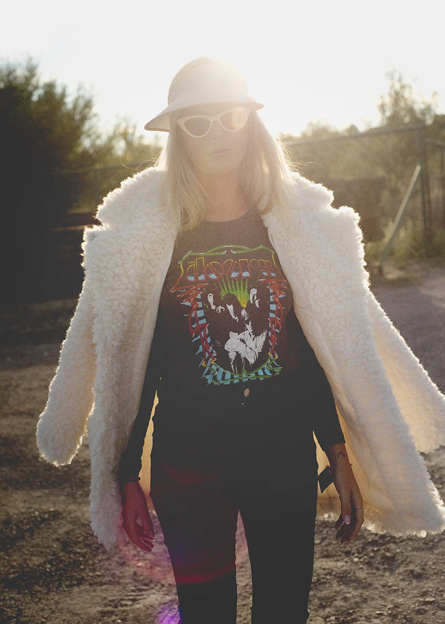 The Doors Cropped Long Sleeve Band Shirt by Daydreamer LA - Image 3