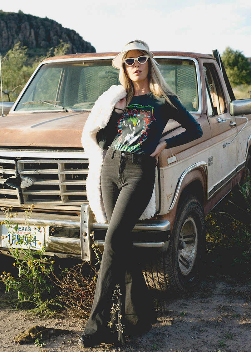 The Doors Cropped Long Sleeve Band Shirt by Daydreamer LA - Image 4