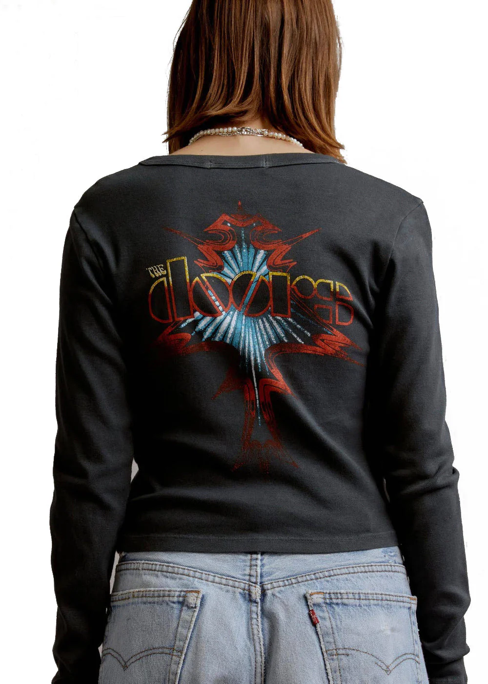The Doors Cropped Long Sleeve Band Shirt by Daydreamer LA - Image 5