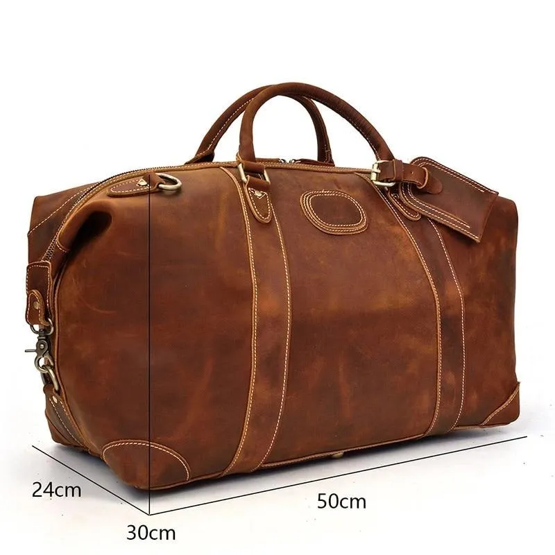 The Eira Duffle Bag | Vintage Leather Weekender - Image 10