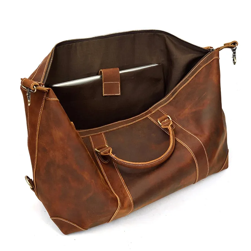 The Eira Duffle Bag | Vintage Leather Weekender - Image 12
