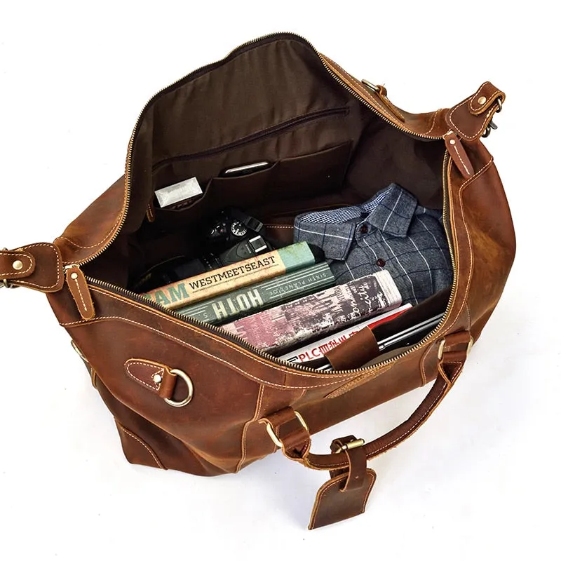 The Eira Duffle Bag | Vintage Leather Weekender - Image 13