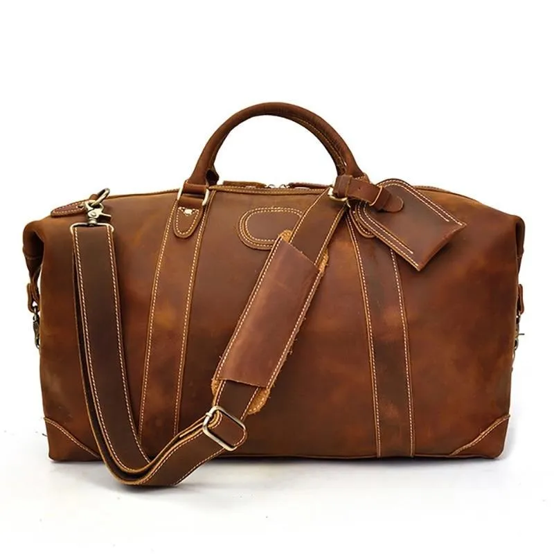 The Eira Duffle Bag | Vintage Leather Weekender - Image 3
