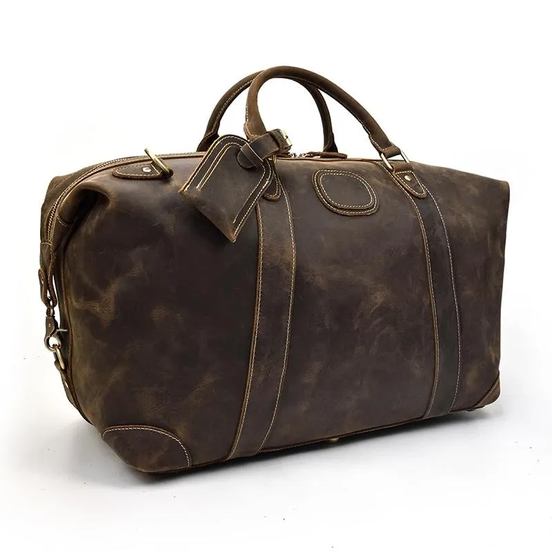 The Eira Duffle Bag | Vintage Leather Weekender - Image 6