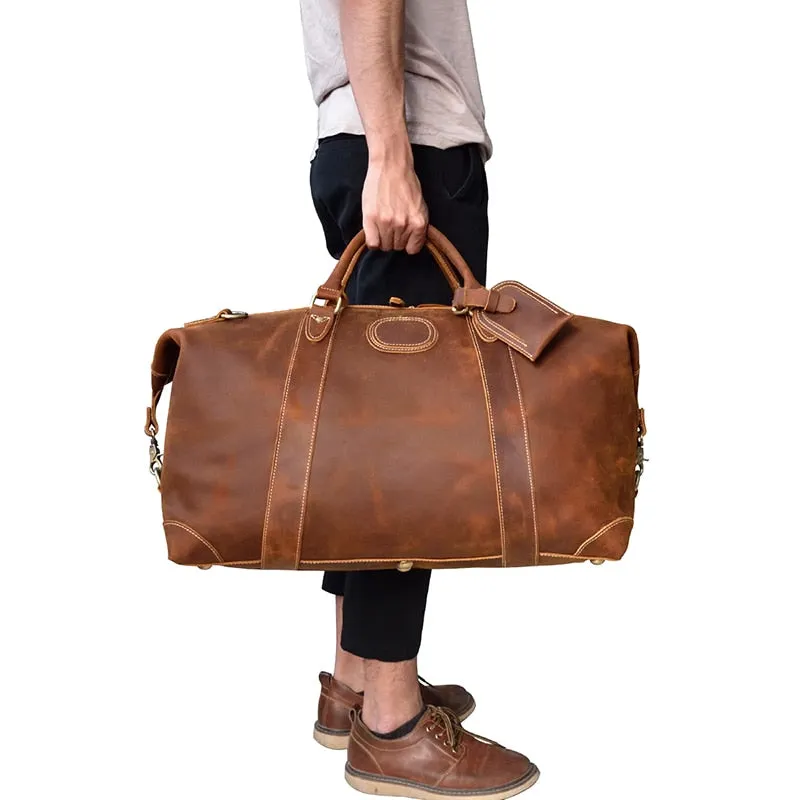 The Eira Duffle Bag | Vintage Leather Weekender - Image 7